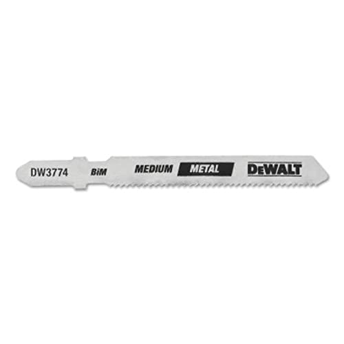DEWALT DW3774-5 3-Inch 18TPI Medium Metal Cut Cobalt Alloy Steel T-Shank Jig Saw Blade (5-Pack)