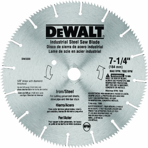 DEWALT Circular Saw Blade, 7 1/4 Inch, 16 Tooth, Metal Cutting (DW3330)