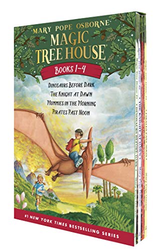 Magic Tree House Boxed Set, Books 1-4: Dinosaurs Before Dark, The Knight at Dawn, Mummies in the Morning, and Pirates Past Noon