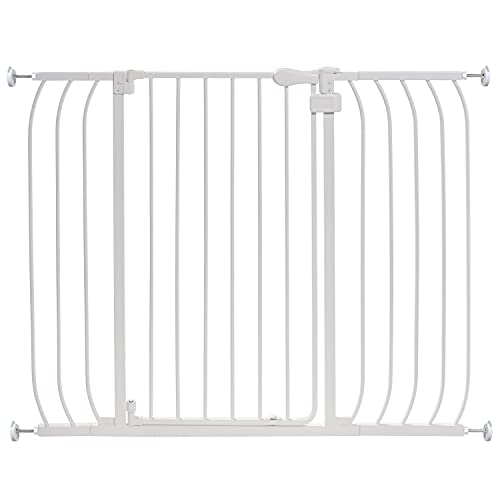 Summer Multi-Use Extra Tall Walk-Thru Baby Gate, Metal, White Finish – 36” Tall, Fits Openings up to 29” to 48” Wide, Baby and Pet Gate for Doorways and Stairways