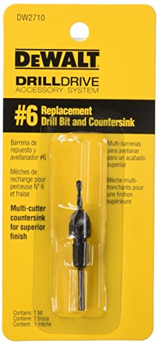 DEWALT DW2710 No.6 Replacement Drill Bit and Countersink,Black
