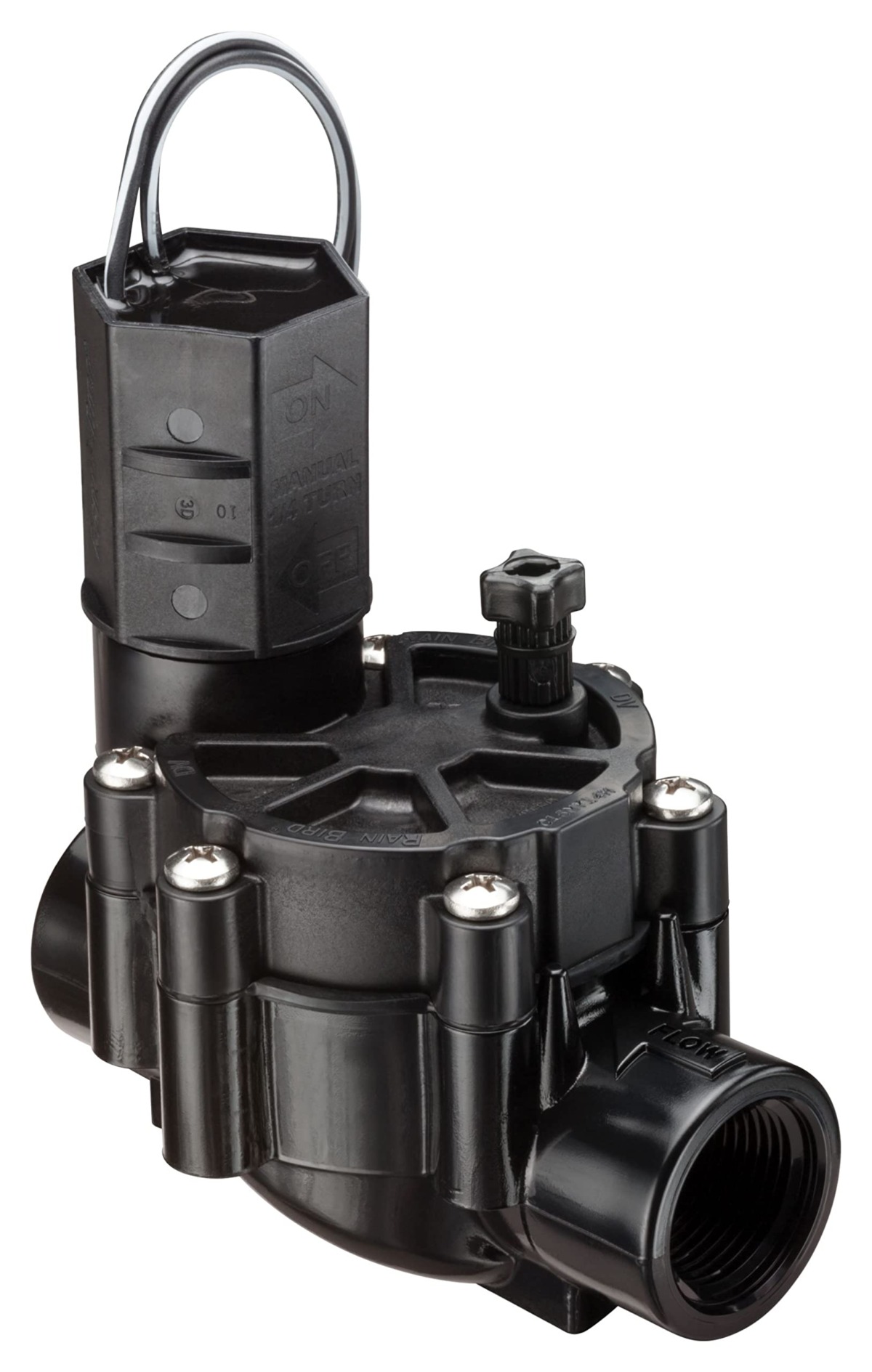 Rain Bird CPF075 In-Line Automatic Sprinkler Valve with Flow Control, 3/4″ Threaded Female x Female, Black | The Storepaperoomates Retail Market - Fast Affordable Shopping