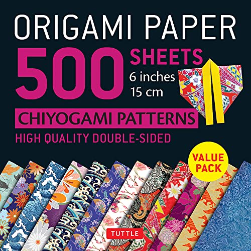 Origami Paper 500 sheets Chiyogami Patterns 6″ 15cm