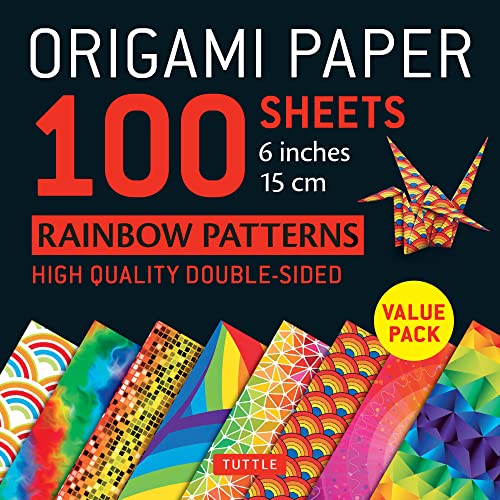 Origami Paper 100 Sheets Rainbow Patterns 6″ (15 cm): Tuttle Origami Paper: Double-Sided Origami Sheets Printed with 8 Different Patterns (Instructions for 7 Projects Included)