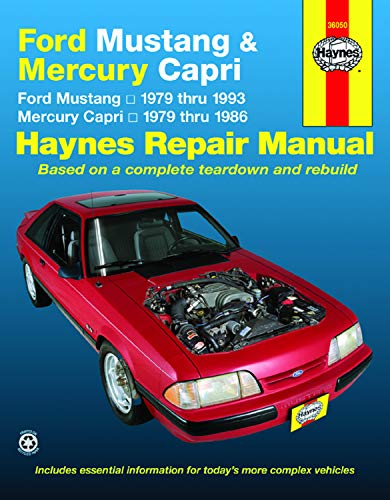 Ford Mustang, Ghia & Cobra (79-93) & Mercury Capri, Ghia & RS (79-86) with In-line 4 cyl & 6 cyl, V6 & V8 Haynes Repair Manual (Haynes Repair Manuals)
