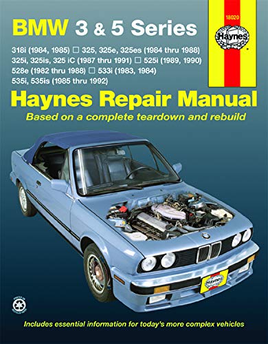 BMW 3 & 5 Series (82-92) Haynes Repair Manual (Does not include information specific to diesel engine or all-wheel drive models. Includes vehicle … specific exclusion noted) (Haynes Manuals)