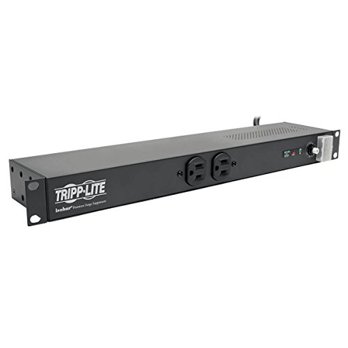 Tripp Lite Isobar 12-Outlet Network Server Surge Protector, 15 ft. Cord w/5-20P Plug, 3840 Joules, 1U Rack-Mount, Metal, & $25,000 INSURANCE (IBAR12-20ULTRA)
