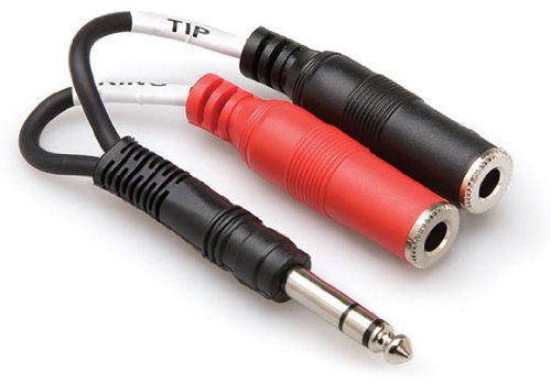 Hosa YPP-117 1/4″ TRS to Dual 1/4″ TSF Stereo Breakout Cable