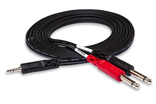 Hosa CMP-153 3.5 mm TRS to Dual 1/4″ TS Stereo Breakout Cable, 3 Feet, Laptop