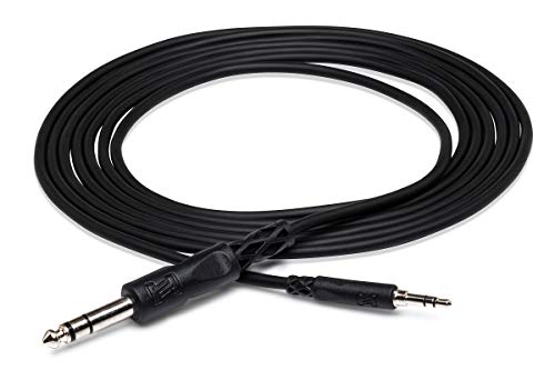 Hosa CMS-110 3.5 mm TRS to 1/4″ TRS Stereo Interconnect Cable, 10 Feet