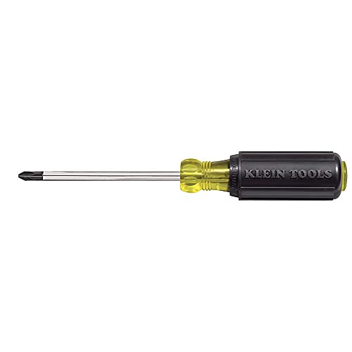 Klein Tools 603-4 Screwdriver, 2 Phillips Tip with Cushion Grip Handle, Precision Machined Electrician Screwdriver, 8-Inch