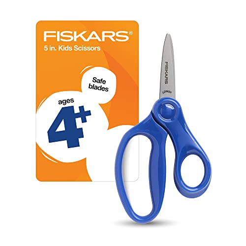 Fiskars 194300-1063 Back to School Supplies, Kids Scissors Pointed-tip, 5 Inch, Color Received May Vary