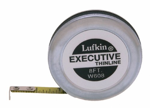Crescent Lufkin 1/4″ x 8′ Executive® Thinline Yellow Clad Pocket Tape Measure – W608