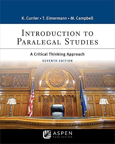 Introduction to Paralegal Studies: A Critical Thinking Approach (Aspen Casebook Series)