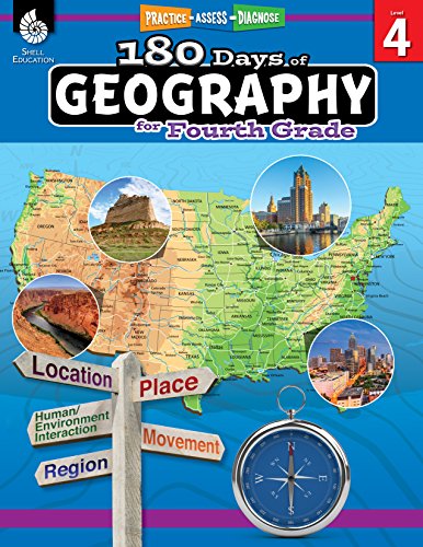 180 Days of Social Studies: Grade 4 – Daily Geography Workbook for Classroom and Home, Cool and Fun Practice, Elementary School Level Activities … to Build Skills (180 Days of Practice)