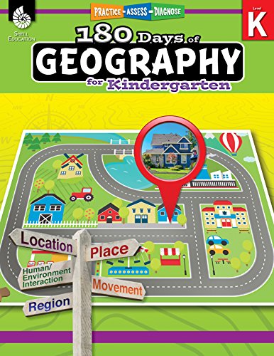 180 Days of Social Studies: Grade K – Daily Geography Workbook for Classroom and Home, Cool and Fun Practice, Kindergarten Elementary School Level … to Build Skills (180 Days of Practice)