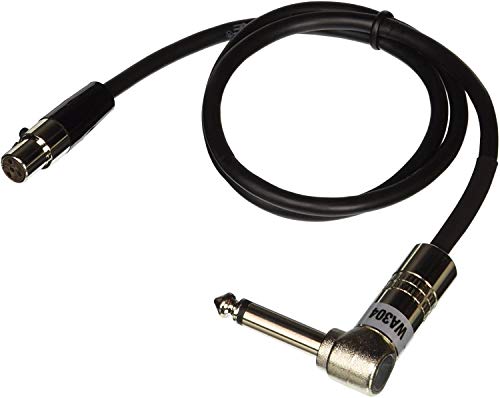 Shure WA304 2′ Instrument Cable, 4-Pin Mini Connector (TA4F) with Right-Angle 1/4″ Connector