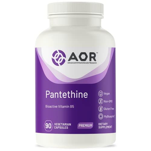 AOR, Pantethine 375mg, Bioactive vitamin B5, 90Capsules (90 servings)