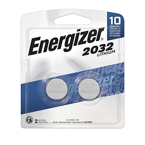 Energizer 2032 Batteries, Lithium CR2032 Battery, 2 Count