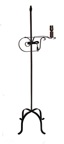 Wrought Iron Floor Lamp Flame Top – Amish Made