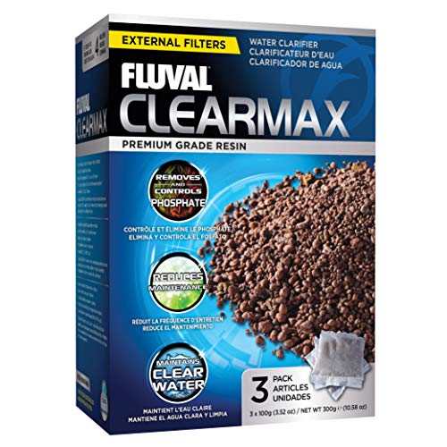 Fluval ClearMax Phosphate Remover, Chemical Filter Media for Aquariums, 100-gram Nylon Bags, 3-Pack, A1348, All Breed Sizes