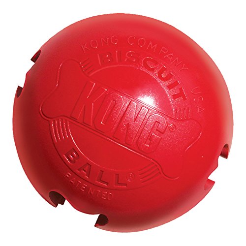 KONG – Biscuit Ball – Durable Rubber, Treat Dispensing Toy – for Small Dogs