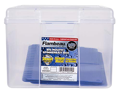 Flambeau Outdoors 550 Large Big Mouth Spinnerbait Box, Fishing Bait and Lure Organizer with anti-corrosion Zerust dividers, Clear | The Storepaperoomates Retail Market - Fast Affordable Shopping