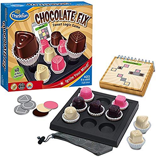 ThinkFun Chocolate Fix – Award Winning Logic Game and STEM Toy For Age 8 and Up Red Base, 8.875 x 8.0 H x 2.5 D