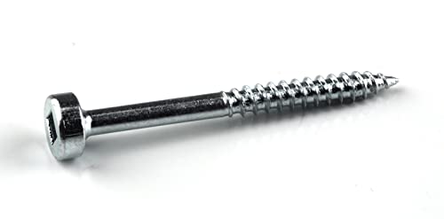 Kreg SPS-F150-100 Zinc Pocket Screws, 1-1/2 Inch #6 Fine Thread, Pan Head (100 Count)