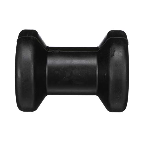 Seachoice Molded Spool Roller w/Plastic Sleeve, Black Rubber, 5 in. Wide, 5/8 in. ID Hole