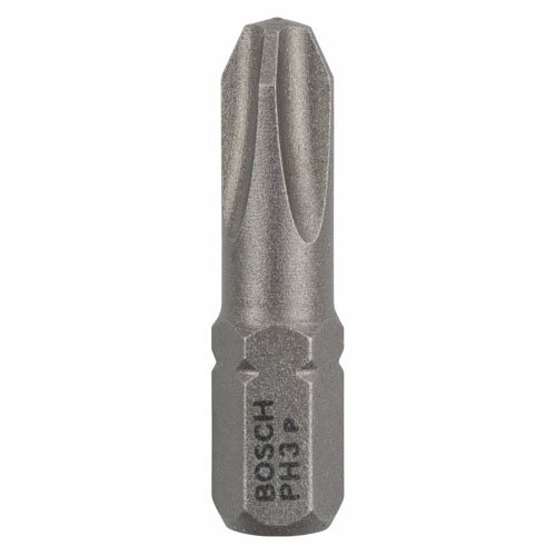 Bosch 2607001517 Extra Hard Screwdriver Bit, Ph 3, 25mm Length, Blue
