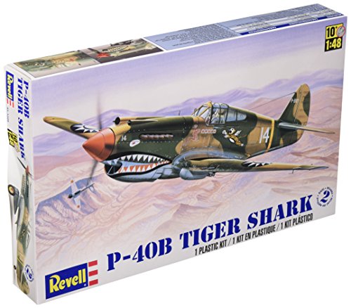 Revell 1:48 P – 40B Tiger Shark Plastic Model Kit, 12 years old and up