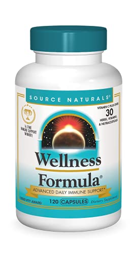 Source Naturals Wellness Formula Bio-Aligned Vitamins & Herbal Defense for Immune System Support – Dietary Supplement & Immunity Booster – 120 Capsules