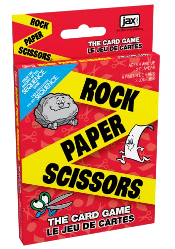 JAX Rock Paper Scissors Card Game Bilingual – It’s the Fast, Fun Card Version of the Classic Game of Rock Paper Scissors, Ages 4 and Up, 2 Players