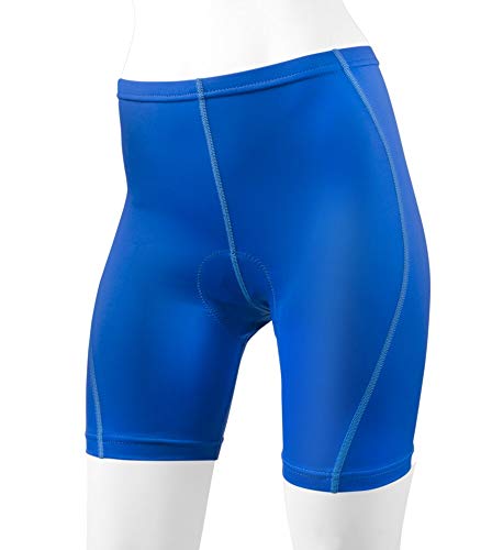 Aero Tech Women’s USA Classic Padded Cycling Shorts (X-Large, Royal Blue)