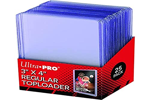 Ultra Pro 3″ X 4″ Clear Regular Toploader 25ct Top Loaders for Cards Baseball Card Protectors Hard Plastic Hard Card Sleeves Toploader Card Protectors Card Top Loaders