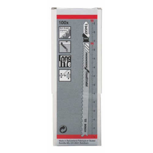 Bosch 2608634486 Jigsaw Blade”T345XF” 100 Pcs