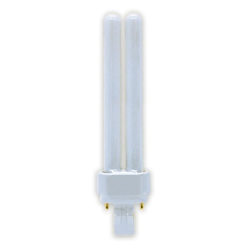 GE Lighting 97600 Traditional Lighting Compact Fluorescent PLUG-IN QUAD, 18W Warm White (3500K) 1-Pack