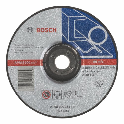 Bosch Professional 2608600315 Expert for Metal Grinding disc with Depressed Centre, 180 mm