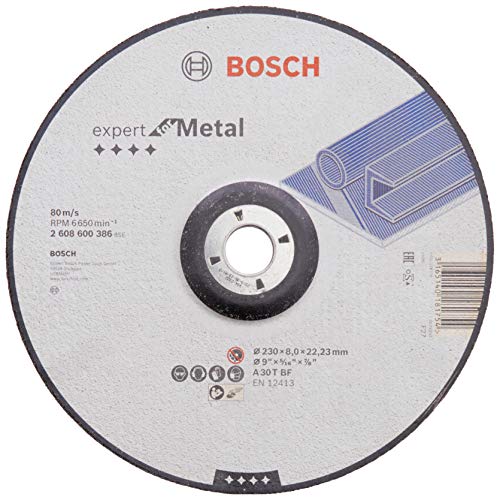 Bosch Professional 2608600386 Grinding Disc for Steel, Black, 230 x 8 mm