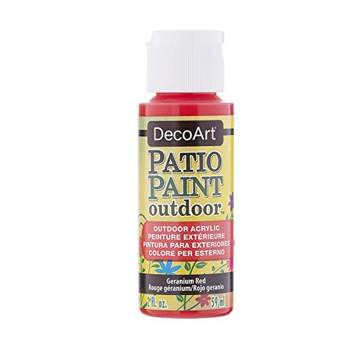 DecoArt Patio Paint 2-Ounce Geranium Red Acrylic Paint | The Storepaperoomates Retail Market - Fast Affordable Shopping