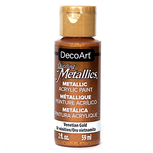 DecoArt Dazzling Metallics 2-Ounce Venetian Gold Acrylic Paint