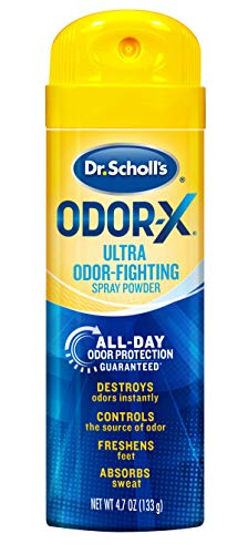 Dr. Scholl’s Odor-X ODOR-FIGHTING Spray-Powder // All-Day Odor Protection and Sweat Absorption – Packaging May Vary