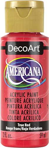 DecoArt Americana Acrylic Paint, 2-Ounce, True Red