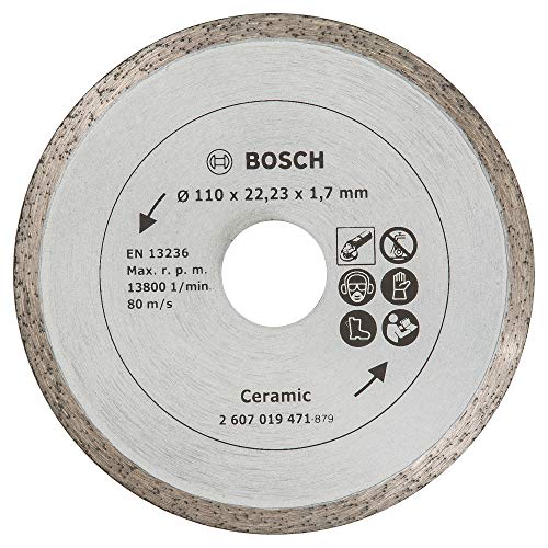 Bosch Home and Garden 2607019471 Diamond Cutting disc for Tiles, Diameter 110 mm, Metallic, Silver