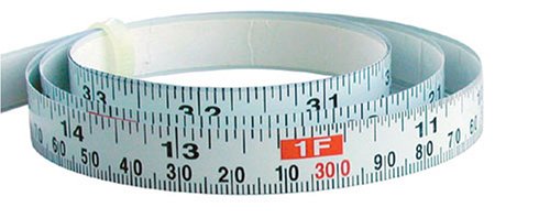 Rousseau 0012L 1/2-Inch x 12 Adhesive Backed Steel Tape Measure- Reads R to L