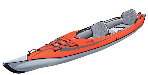 ADVANCED ELEMENTS AE1007-R AdvancedFrame Convertible Inflatable Kayak, 15′, Red