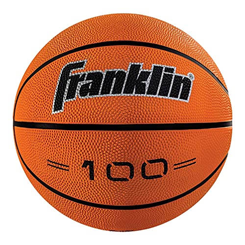 Franklin Sports Indoor + Outdoor 29.5″ Basketball – Grip-Rite 100 All Surface Indoor + Outdoor Official Size Men’s Basketball – Durable Rubber Size 7 Basketball for All Basketball Courts – Orange