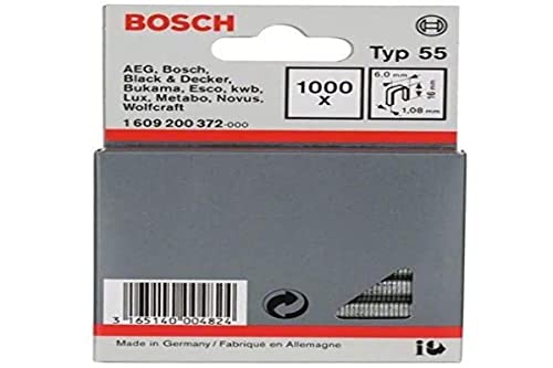 Bosch Professional 1609200372 Black Staples Type 55 60x108x16, 60 x 108 x 16 mm
