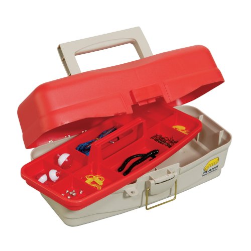 Plano One Tray Take Me Fishing Tackle Box with Tackle, Premium Tackle Storage